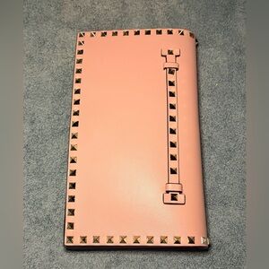 VALENTINO GARAVANI Studded Clutch Bag Pink Ladies Women Casual 11”x6”x2”